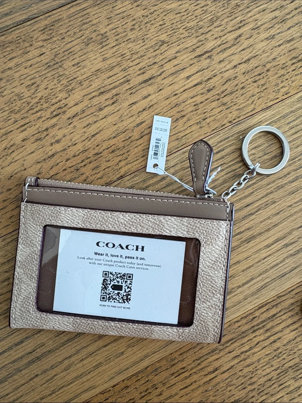 Coach Signature Card Case with Keyring